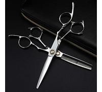 Ensemble de ciseaux de coiffure et ciseaux à effiler en acier 440C japonais de 15 cm avec sac de rangement - Outils de précision de qualité professionnelle(Set With Bag)