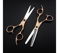 Ensemble de ciseaux de coiffure et ciseaux à effiler en acier 440C japonais de 15 cm avec sac de rangement - Outils de précision de qualité professionnelle(Set)