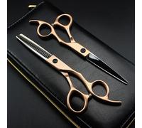 Ensemble de ciseaux de coiffure et ciseaux à effiler en acier 440C japonais de 15 cm avec sac de rangement - Outils de précision de qualité professionnelle(Set With Bag)