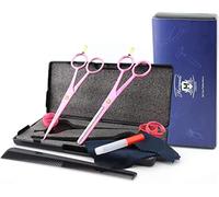 Ensemble de ciseaux de coiffure professionnels de 15,2 cm avec vis de fixation pour homme et femme Rose
