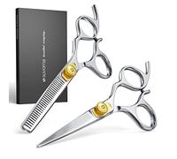 Ensemble de ciseaux de coiffure professionnels Suvorna 6 pouces avec ciseaux à effiler - Main droite, 2 pièces pour la coupe de cheveux et l'utilisation chez le coiffeur