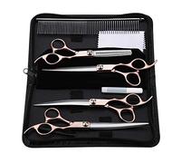 Ensemble de ciseaux de toilettage pour animaux de compagnie 4 pièces, 7 "Kit de peigne de ciseaux pointus en acier inoxydable professionnel pour outil de coupe de modélisation de chat pour chien de co