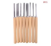 Ensemble De Ciseaux De Tour De Couteau De Sculpture Sur Bois, Outils De Tournage Pour Le Travail Du Bois, Gouge Coudée, Livraison Directe, 8 Pièces