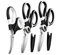 Ensemble de ciseaux en acier inoxydable 2CR13, couverts de Camping en plein air pour une coupe efficace des os, tâches de fissuration des coquilles, 3 pièces/paquet Stainless Steel Seafood Scissors