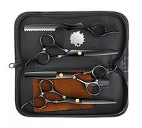 Ensemble de ciseaux professionnels de coupe de cheveux en acier inoxydable, ciseaux de coiffure multifonctionnels, ciseaux à effiler, ciseaux droits, outils de cadeau pour maman, papa et amis