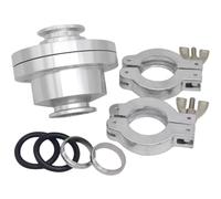 Ensemble de clapet anti-retour sous vide en alliage d'aluminium, soupape d'échappement unidirectionnelle avec joint Viton for l'eau, l'huile et les liquides(KF25)