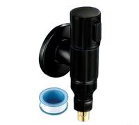 Ensemble de clapets anti-retour One in Two Out en acier inoxydable pour machine à laver avec poignée en métal interrupteur rotatif adapté pour une installation dans des espaces étroits (noir)