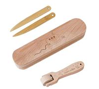 Ensemble de claquettes de tailleur, stylo en os avec rouleau de couture, ensemble d'outils en bois, outil de presse, multifonction, accessoire en tissu, multifonction, pince de tailleur, outil de