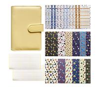 Ensemble de classeur budgétaire avec 12 feuilles et 24 autocollants, planificateur, carnet de notes pour homme et femme avec autocollants, étiquettes, enveloppes de monnaie, portefeuille et organiseur