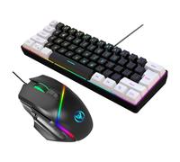 Ensemble de clavier filaire convivial avec clavier à lettrage clair pour un usage professionnel et récréatif. Ensemble USB
