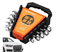 Ensemble de clé à cliquet : conception d'engrenages, construction en acier robuste, outils de précision | Spanners métriques, tailles combinées avec organisateur de stockage, étui