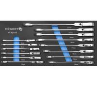 Hogert Technik HT7G147 Kit de clés à fourche et polygonale à cliquet