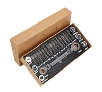 Ensemble de clés à cliquet - Outil à main portable multifonction avec étui - Tournevis à cliquet - Pour montre, voiture, garage, vélo, vélo, ordinateur électrique, mobilier d'ordinateur, réparation à