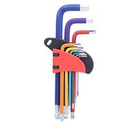Ensemble de clés à douille hexagonale CRV Chrome Vanadium Steel Flat Head étendue Plastics Plastics Clé Hex Tools Set For Automotive Electrical Equipment Repair 9pcs