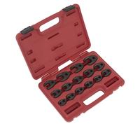 Ensemble De Clés À Fourche Sealey 15 Pièces 3/8" Carré Drive Métrique AK5983