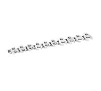 Ensemble de clés à molette de 10 mm à 22 mm en acier au carbone plaqué chrome pour réparation de voiture, camion, équipement de garage, finition argentée, collection complète de dix pièces