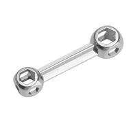 Ensemble de clés essentielles multifonctionnelles portables pour cyclistes avec dix douilles hexagonales couvrant 6 outils multifonctionnels de 15 mm pour vélos