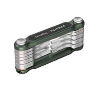 Ensemble de clés pliantes 10 en 1 - Outil pliable multifonction avec tête plate T25 - Outil multifonction portable - Outil d'aventure