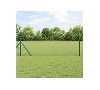 Vidaxl Ensemble De Clôture Set De 2 Vert Forêt Acier Recouvert De Poudre