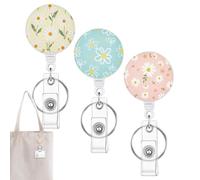 Ensemble de clips pour porte-badges - Fenêtre transparente rétractable 3 pi
