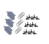 Ensemble de Clips RDX pour Rail de glissière Keder pour auvents de Camping - 15 Clips (45 pièces), Noir