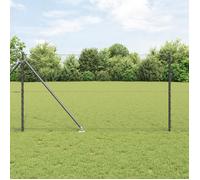 Ensemble de Clôture 2 pièces Gris Métal 25 x 1 m Durable