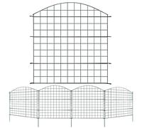 Lospitch Kit de clôture de bassin avec éléments de clôture et barres de fixation, clôture de jardin, clôture de jardin, clôture de jardin, clôture de jardin, bec pour chiot,enclos(10 arcs supérieurs)