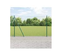 Vidaxl Ensemble De Clôture Set De 2 Vert Métal 25 X 1,5 M Durable