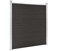 Ensemble de Clôture WPC Marron Panneau Barrière de Jardin Extérieur vidaXL