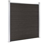 Ensemble de Clôture WPC Marron Panneau Barrière de Jardin Extérieur vidaXL