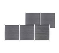 vidaXL Schutting 1045x186 cm HKC grijs3053229 Gris G