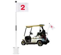 Ensemble de clubs de drapeau de golf - Ensemble de bâtons de drapeau de terrain, ensemble de support de drapeau de broche de golf pour la pratique | Putting Green Mât de drapeau, Mât de drapeau de