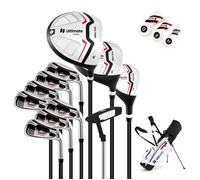 Ensemble de Clubs de Golf Femme COSTWAY-Sac à Support-ensemble comprenant driver&bois de parcours&hybride&fers