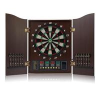 Ensemble De Coffret De Fléchettes avec 12 Fléchettes À Pointe Souple, Cibles Électroniques Automatiques, 8 Joueurs avec 32 Jeux, 90 Options, 6 Pointes Souples(B)