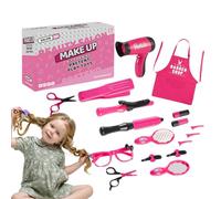 Ensemble de coiffeur pour - Kit de simulation de salon de beauté, jouet de coiffure avec ciseaux, sèche-cheveux, tablier caractéristique | Idéal pour les filles, jeux de rôle créatifs,