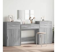 ensemble de coiffeuse 4 pièces Gris Sonoma Bois composite