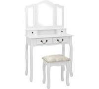 Paulownia Ensemble de Coiffeuse avec Tabouret 80x69x141cm Maquillage vidaXL