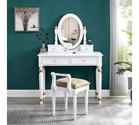 Ensemble de Coiffeuse en Bois Coiffeuse de Style rétro