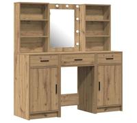 Ensemble de coiffeuse moderne - vidaXL - Chêne artisanal - 50x41x135 cm - Miroir LED tactile - Bois d'ingénierie