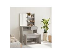 Ensemble de coiffeuse Sonoma gris 74,5x40x141 cm3114145