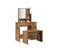 vidaXL Ensemble de coiffeuse 3329191 – Vieux bois, bois d'ingénierie – Marron G