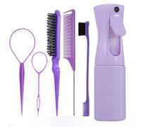 Ensemble de coiffure en forme d'arrosoir, convient comme cadeau pour les filles, également applicable pour le maquillage, la coiffure et le peignage des cheveux. Comprend un arrosoir, une brosse démêl