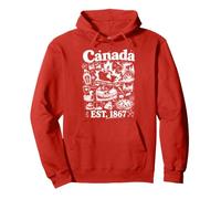 Ensemble de Collage d'art Vintage Fort et Gratuit de Canada True North Sweat à Capuche