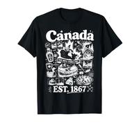 Ensemble de Collage d'art Vintage Fort et Gratuit de Canada True North T-Shirt