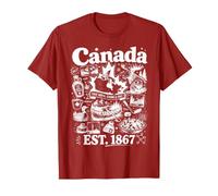 Ensemble de Collage d'art Vintage Fort et Gratuit de Canada True North T-Shirt