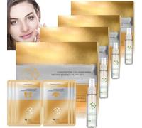 Ensemble de collagène instantané Skin Essence, kit d'essence de collagène peptidique en spirale, sérum anti-âge pour le visage à l'acide hyaluronique, réduit les ridules et les rides (4 Ensemble)