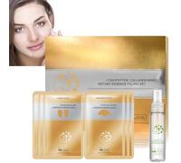 Ensemble de collagène instantané Skin Essence, kit d'essence de collagène peptidique en spirale, sérum anti-âge pour le visage à l'acide hyaluronique, réduit les ridules et les rides (1 Ensemble)