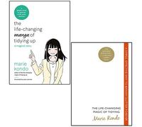 Ensemble de collection de 2 livres Marie Kondo (Le manga du rangement qui change la vie : une histoire magique et La magie du rangement qui change la vie : un simple