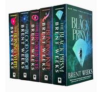 Ensemble de collection de livres Lightbringer série 5 par Brent Weeks (Le prisme noir, Le couteau aveuglant, L'œil brisé, Le miroir de sang, Le blanc brûlant)