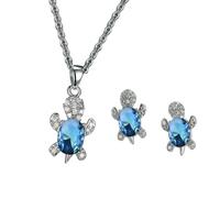 Ensemble de collier, boucles d ' oreilles et bracelets chéloniens élégants, bijoux en alliage pittoresques pour adolescents et adultes, accessoires tendance, ensemble de bijoux en alliage pour